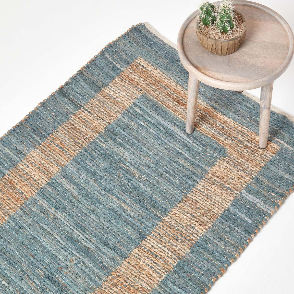 FLICKENTEPPICH Veranda, Hanf & Baumwolle 120/170 cm - Grau, Textil (120/170cm) - Homescapes