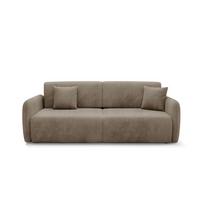 SOFA Dora 3 Sitzplätze Taupe - Taupe, Holz (233/92/110cm) - Petits-meubles