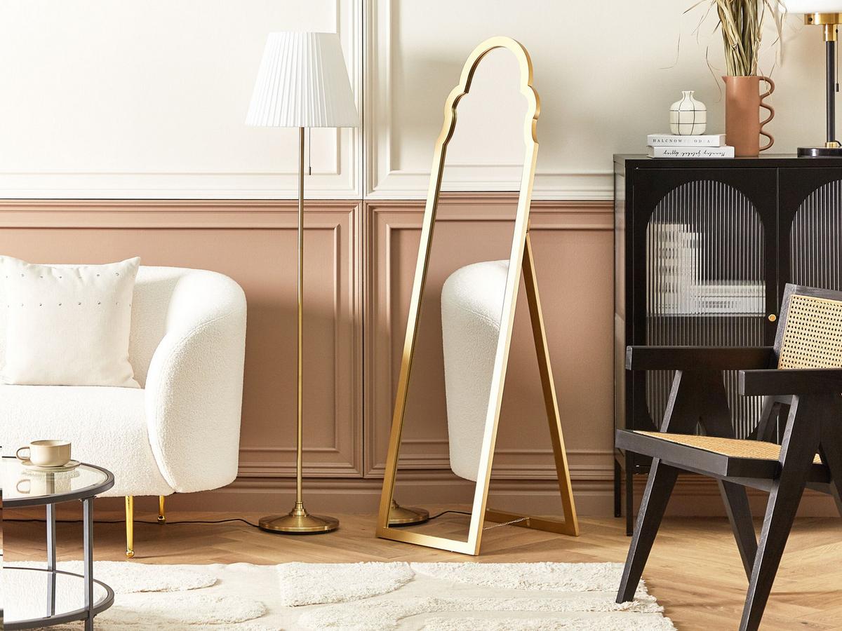 STEHSPIEGEL gold 40/150 cm Chatillon - Goldfarben, Holzwerkstoff (40/150/60cm) - Beliani