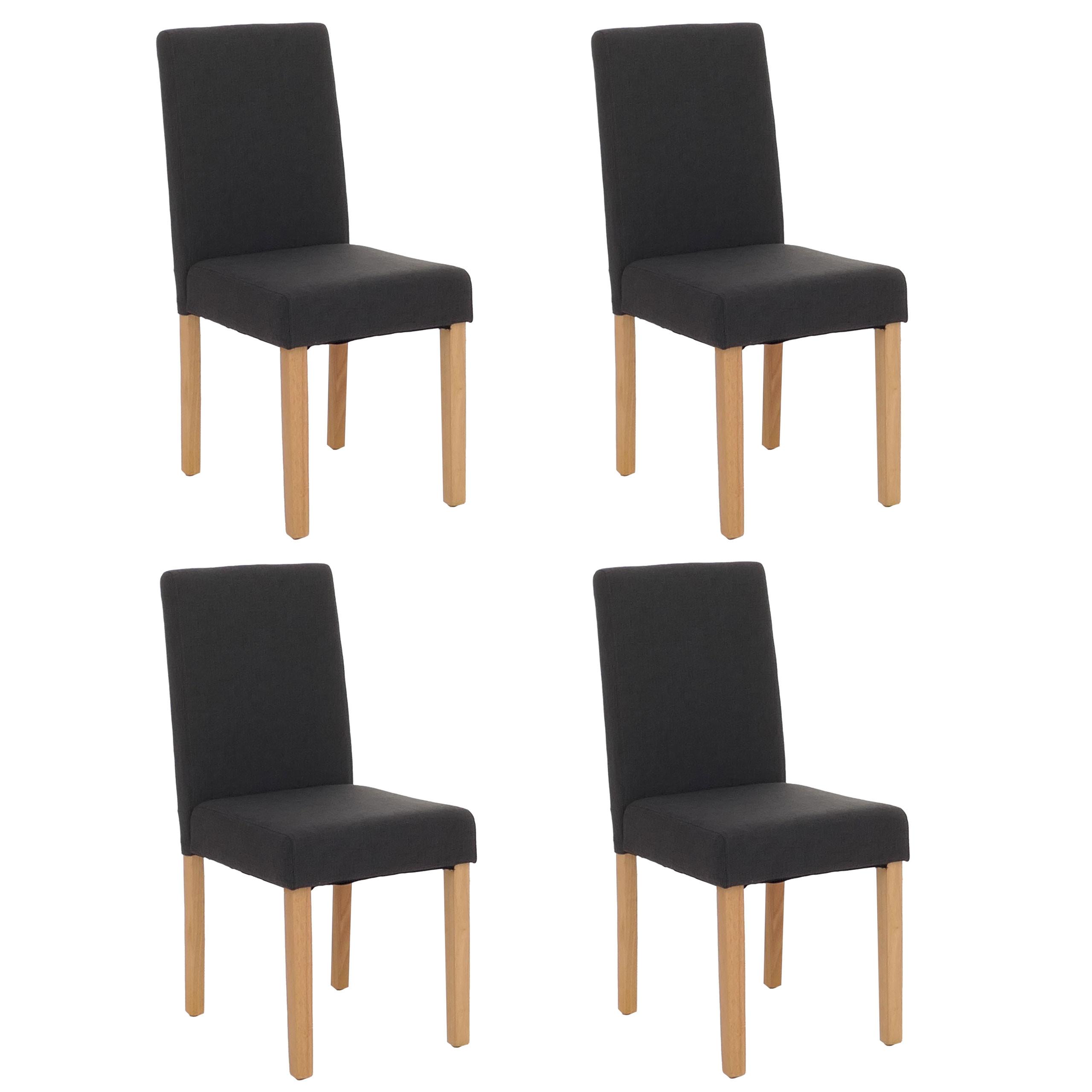 ESSZIMMERSTUHL Schwarz, Braun 4er-Set - Schwarz/Braun, Textil (43/90/56cm) - MCW
