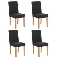 ESSZIMMERSTUHL Schwarz, Braun 4er-Set - Schwarz/Braun, Textil (43/90/56cm) - MCW