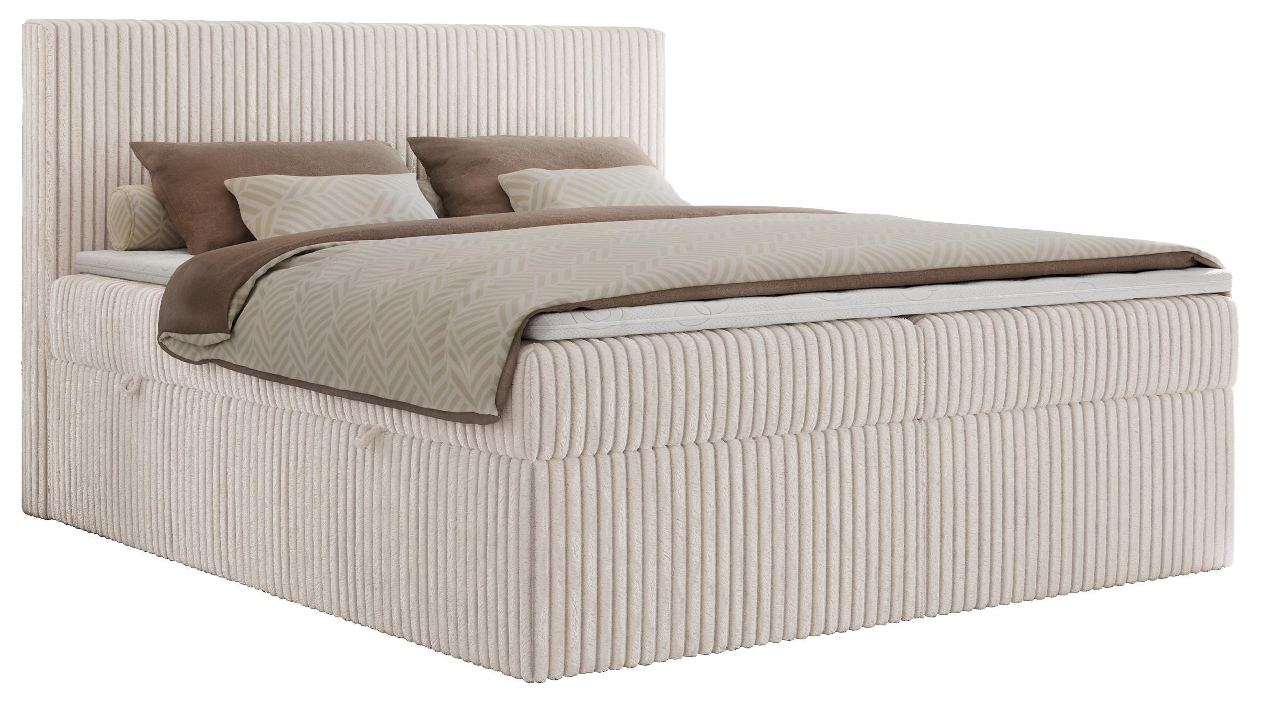 BOXBETT TILIANO 160/200 - Beige Cord - H3 - Beige, Textil (160/200cm) - MKS