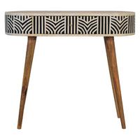 KONSOLENTISCH Edessa, 1 Schublade, Nordische Beine, Wchwarz und Weiß, Eichenholzoptik - Eichefarben/Messingfarben, Holz/Metall (35/90/78cm) - Artisan Furniture