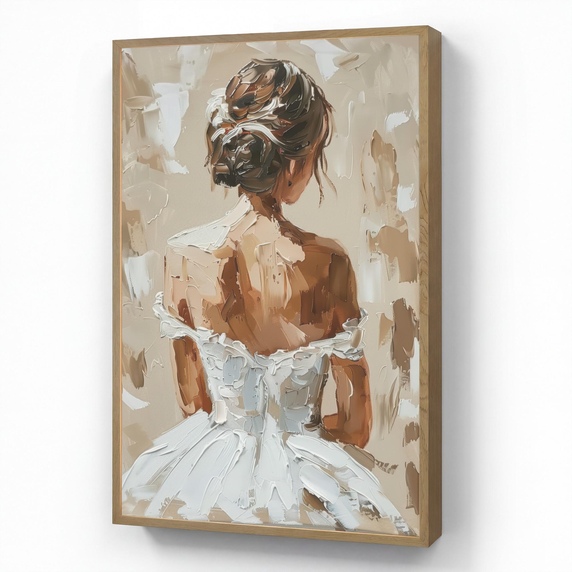 WANDLEUCHTE MIT AKKU Frau - Farbe - Abstrakt - Beige - Modern 70x100 cm - Hellbraun, Holzwerkstoff (70/100/8cm) - OnlyWow