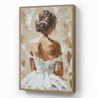 WANDLEUCHTE MIT AKKU Frau - Farbe - Abstrakt - Beige - Modern 70x100 cm - Hellbraun, Holzwerkstoff (70/100/8cm) - OnlyWow