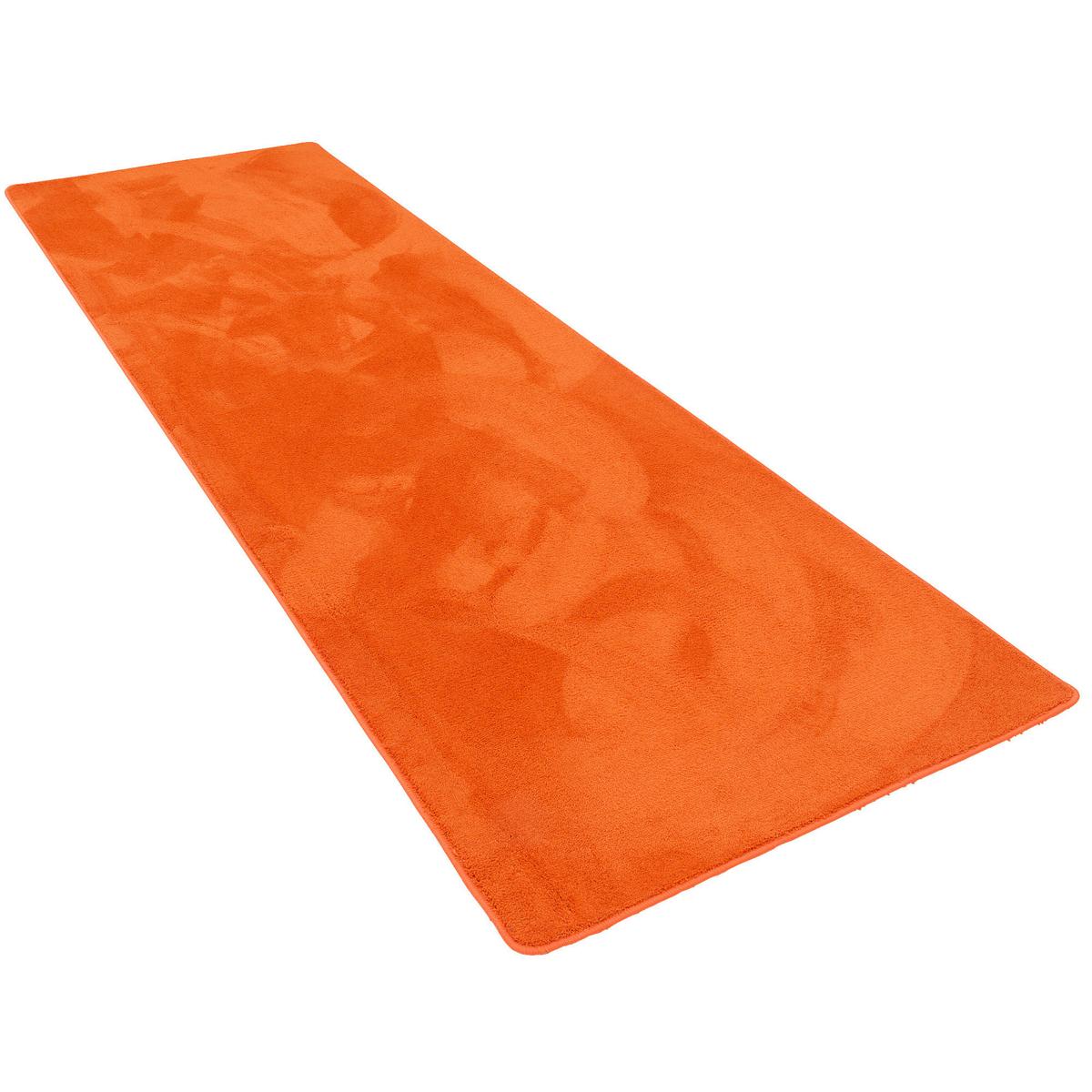 LUXUS SUPER SOFT HOCHFLOR LANGFLOR TEPPICH LÄUFER DELUXE - Orange, Textil (80/240cm) - Snapstyle