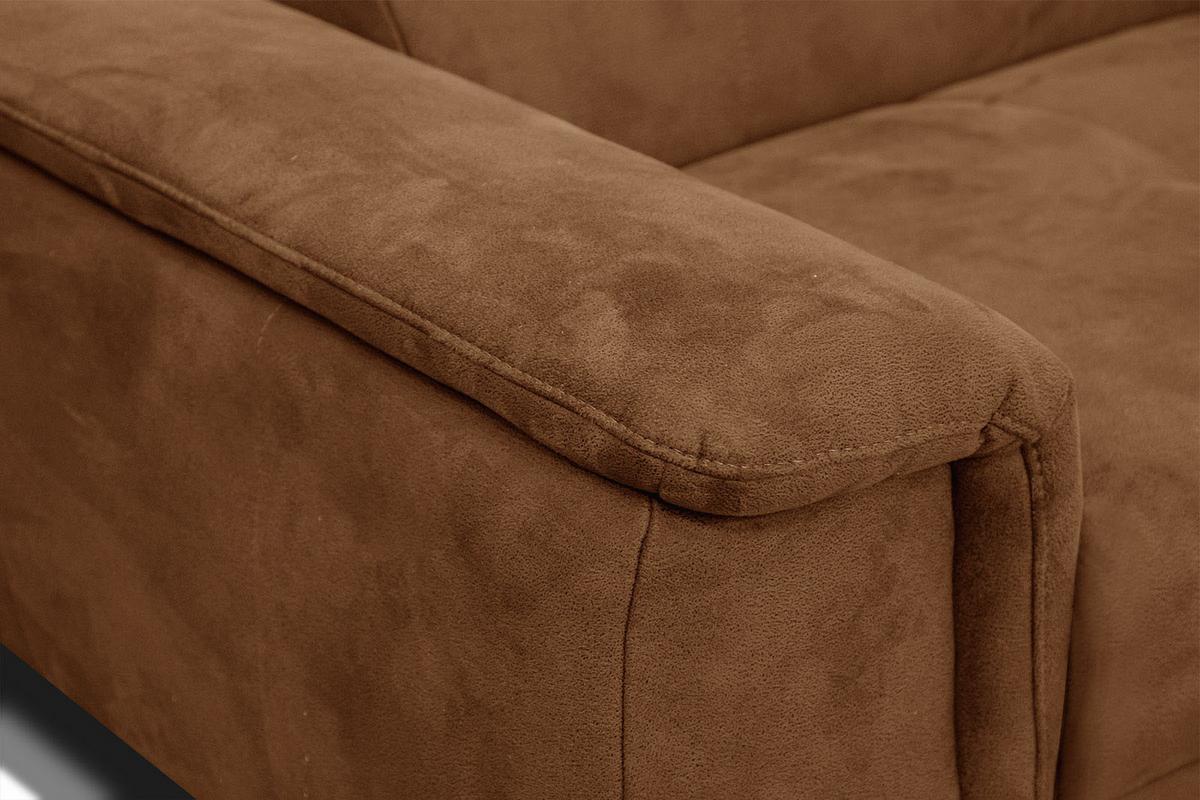 ECKSOFA FIERO 4-Sitzer, braun - Schwarz/Braun, Holzwerkstoff/Textil (288/170cm) - Wozimo