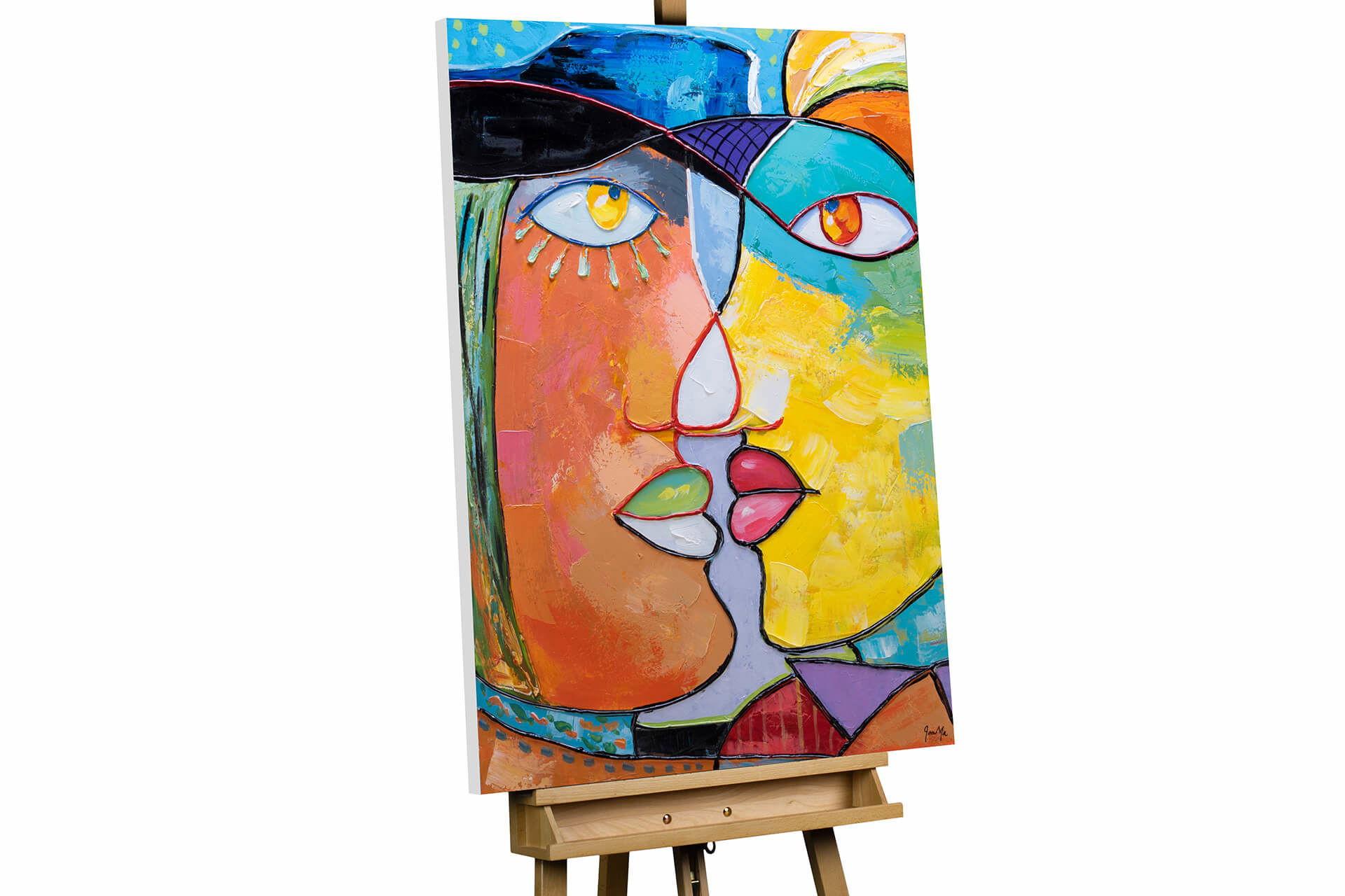 ACRYLBILD HANDGEMALT 75/100 cm - Multicolor, Holz/Textil (75/100cm) - KUNSTLOFT