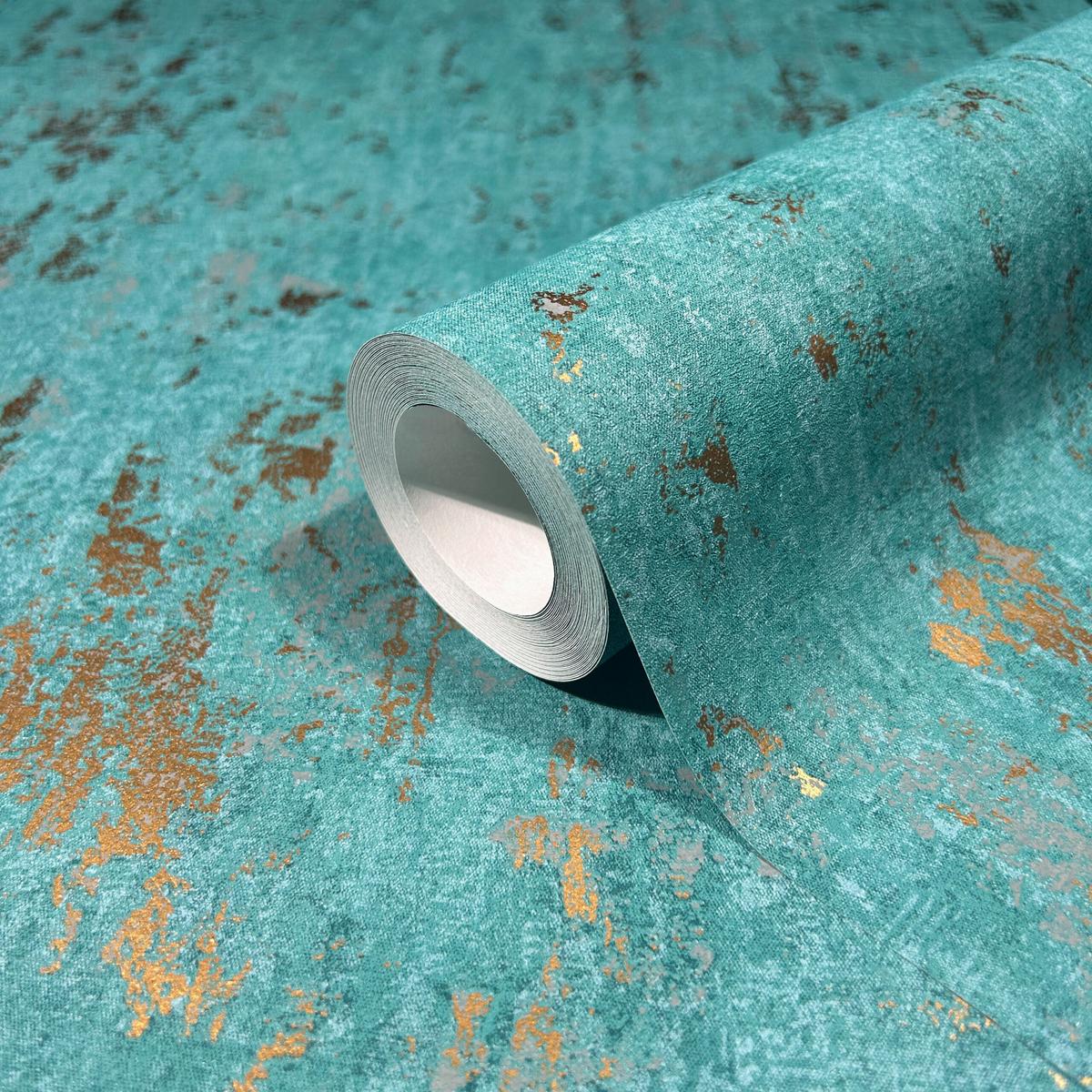 VLIESTAPETE Betonoptik Tapete grün - Grün, Papier (53/1cm) - marburg