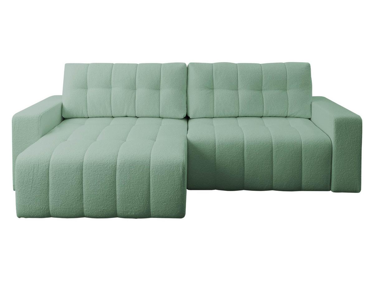 ECKSOFA Masone - Schwarz/Mintgrün, Holz/Kunststoff (245/143cm) - MIRJAN24