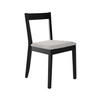 STUHL Moden mit schwarzen Holzbeinen, Polsterstuhl, Hellgrau - Hellgrau/Schwarz, Holz (45/84/45cm) - Beautysofa