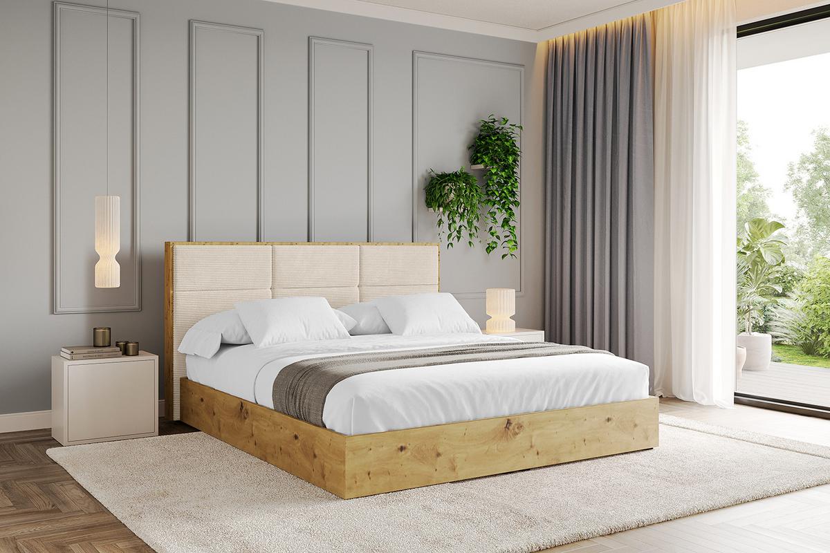 POLSTERBETT mit Bettkasten und Lattenrost, Boxbett ohne Matratze - ENZO1 180x200 Beige - Creme, Holzwerkstoff/Textil (180/200cm) - ALTDECOR