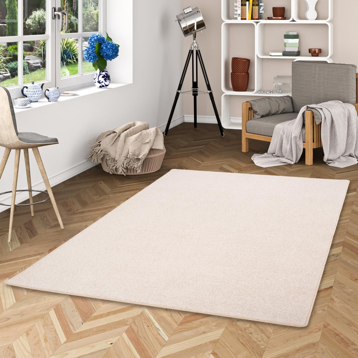 HOCHFLOR VELOURS TEPPICH LUNA - Champagner, Textil (200/200cm) - Snapstyle