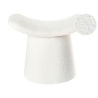 POUF Cremeweiß Riddle - Weiß, Textil (57/46/38cm) - Beliani