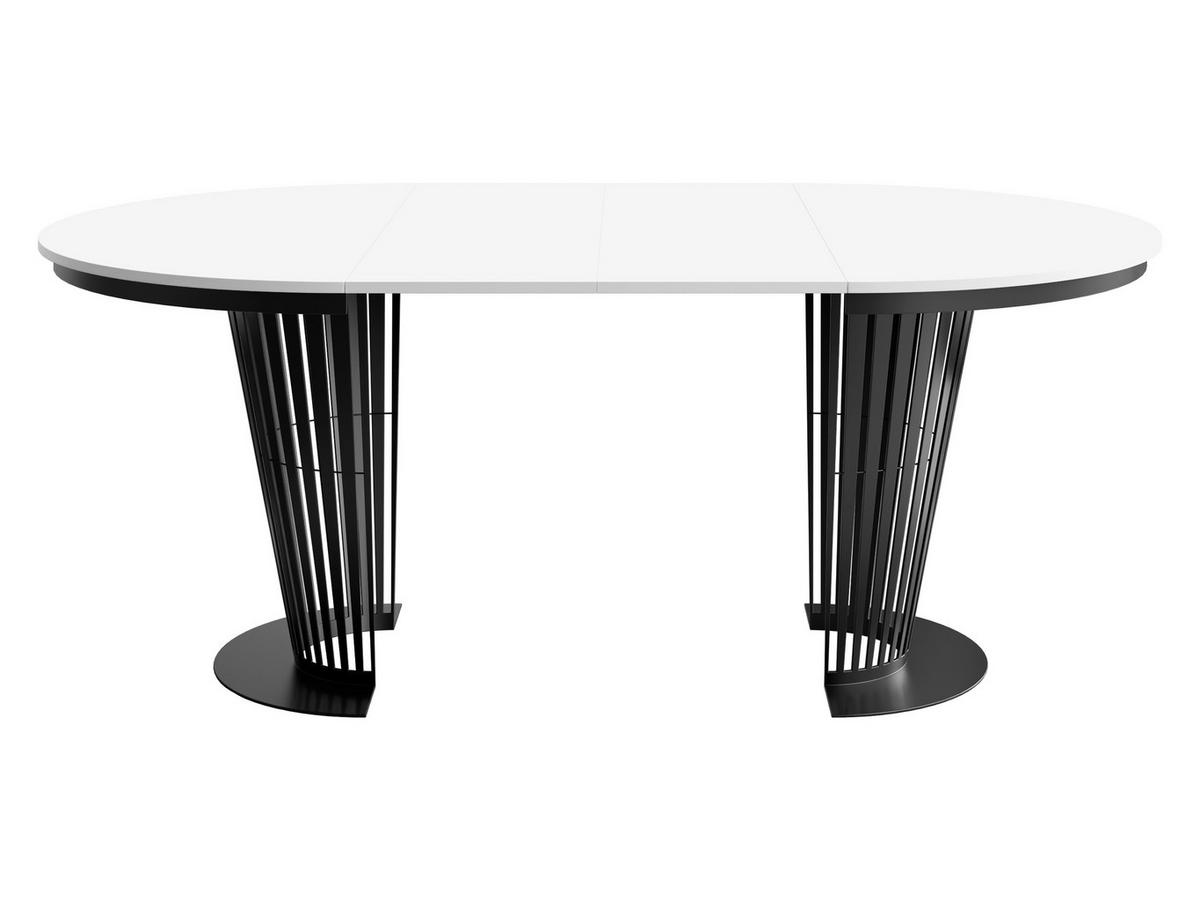 ESSTISCH Elantra 120 - Schwarz/Weiß, Holzwerkstoff/Metall (120/120/76cm) - MIRJAN24