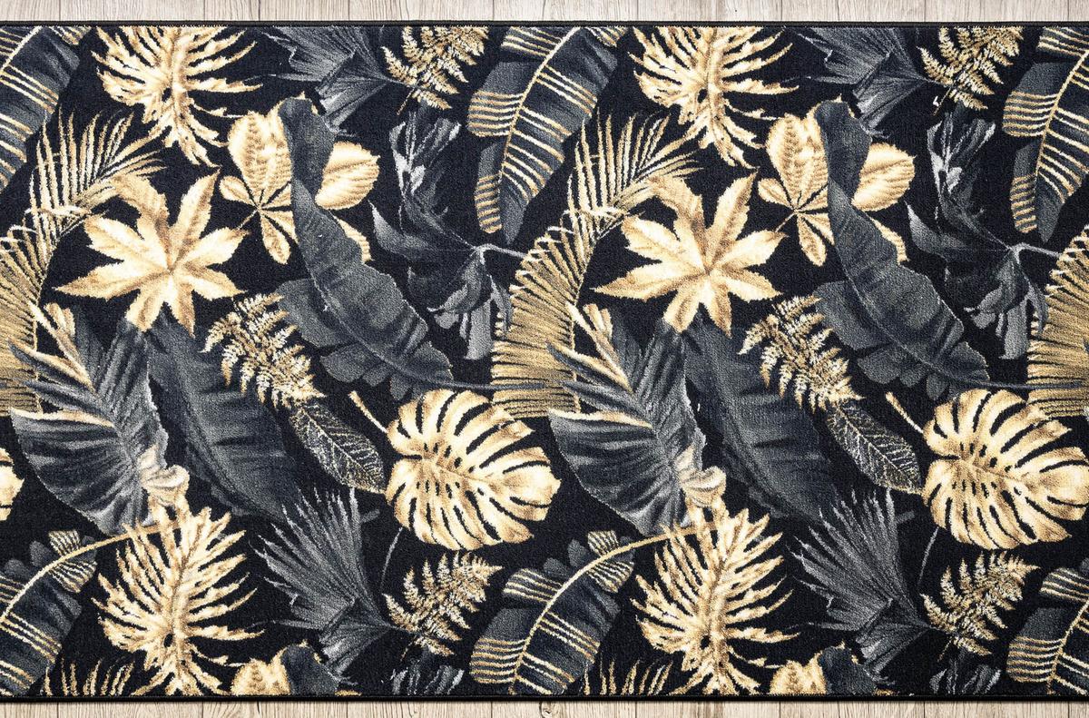 LÄUFER Antirutsch MONSTERA 80/440 cm - Goldfarben, Textil (80/440cm) - rugsX