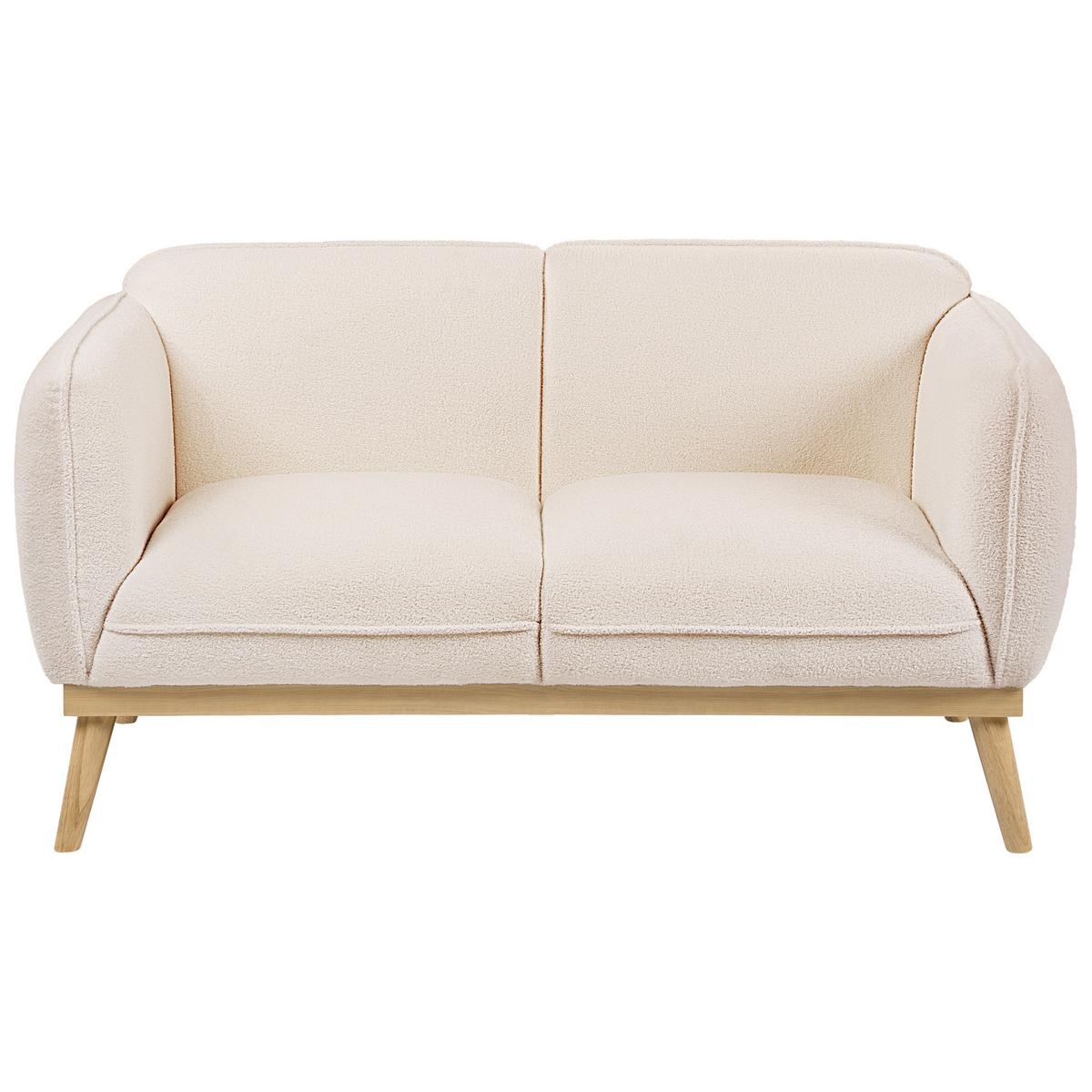 2-SITZER-SOFA Bouclé Hellbeige Ljung - Hellbraun, Textil (160/82/82cm) - Beliani
