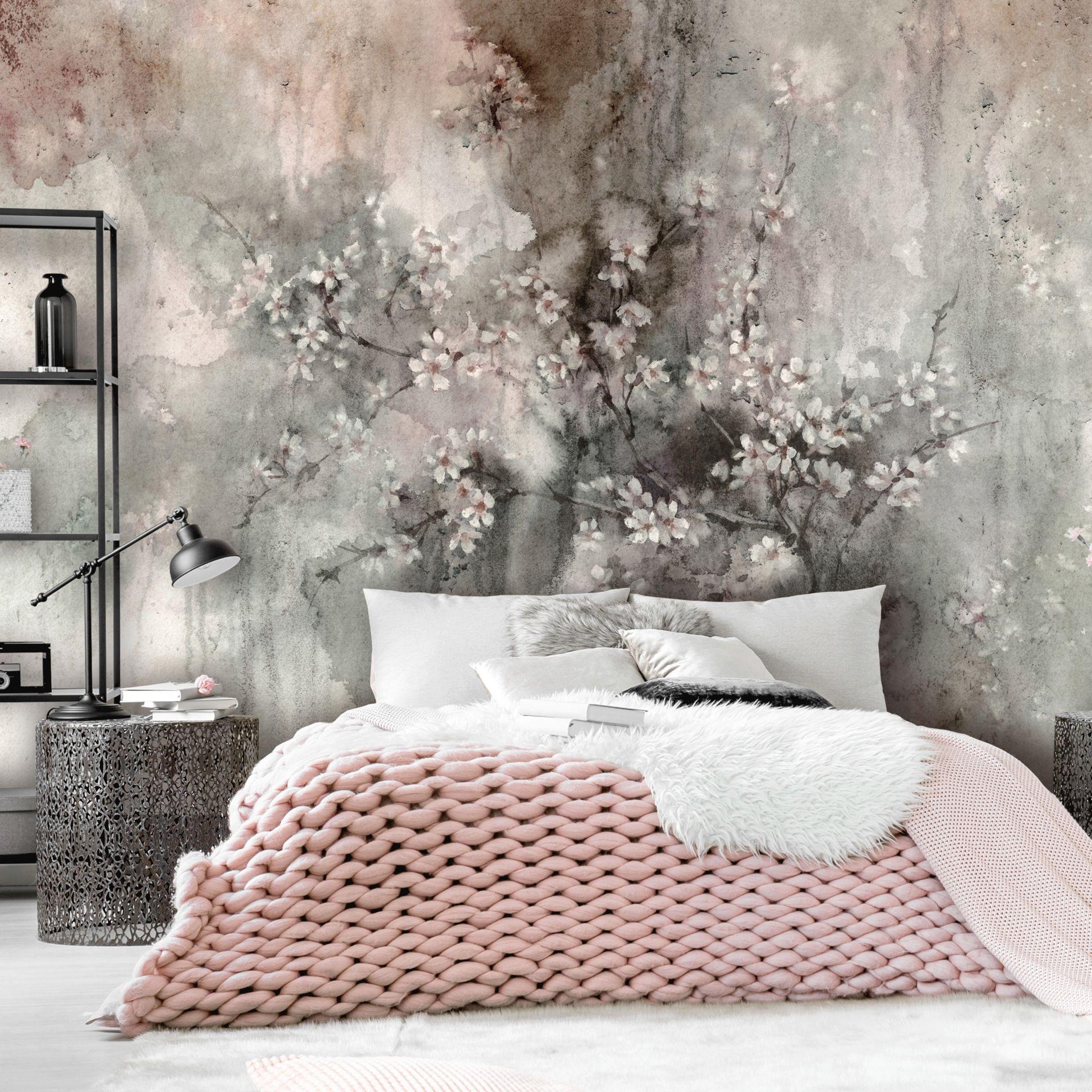 SELBSTKLEBENDE FOTOTAPETE 196/140 cm - Pink/Grau, Kunststoff/Textil (196/1cm) - KUNSTLOFT