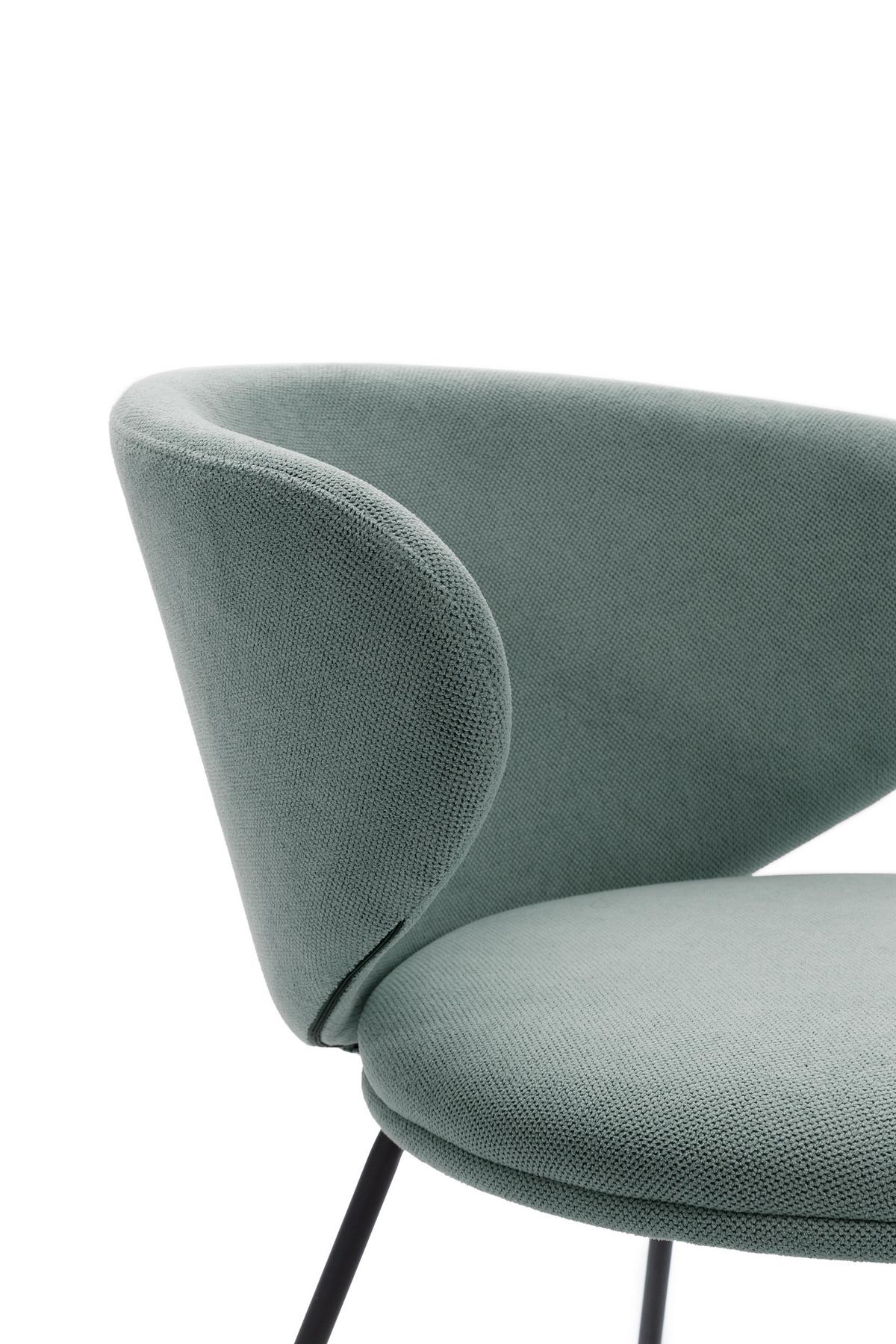 ESSZIMMERSTUHL Rush Grün 60/58/51 cm 2er-Set - Grün, Textil (58/51/60cm) - Calicosy