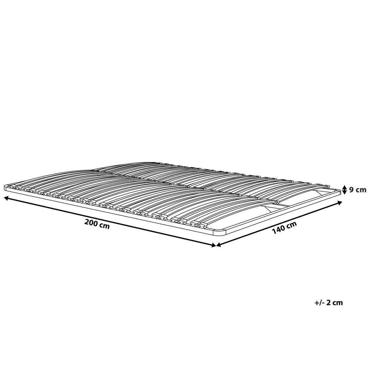 LATTENROST 140x200 cm Schwarz Combourg - Schwarz, Metall (140/9/200cm) - Beliani