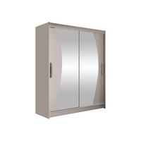 SCHWEBETÜRENSCHRANK Westa X - Kaschmir/Silberfarben, Holzwerkstoff/Metall (150/200/58cm) - MIRJAN24