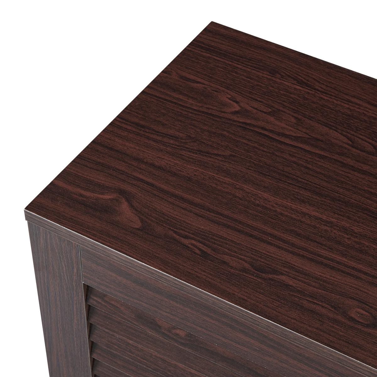 SCHUHSCHRANK Løten - Wengefarben, Holzwerkstoff (125/62/36cm) - [en.casa]