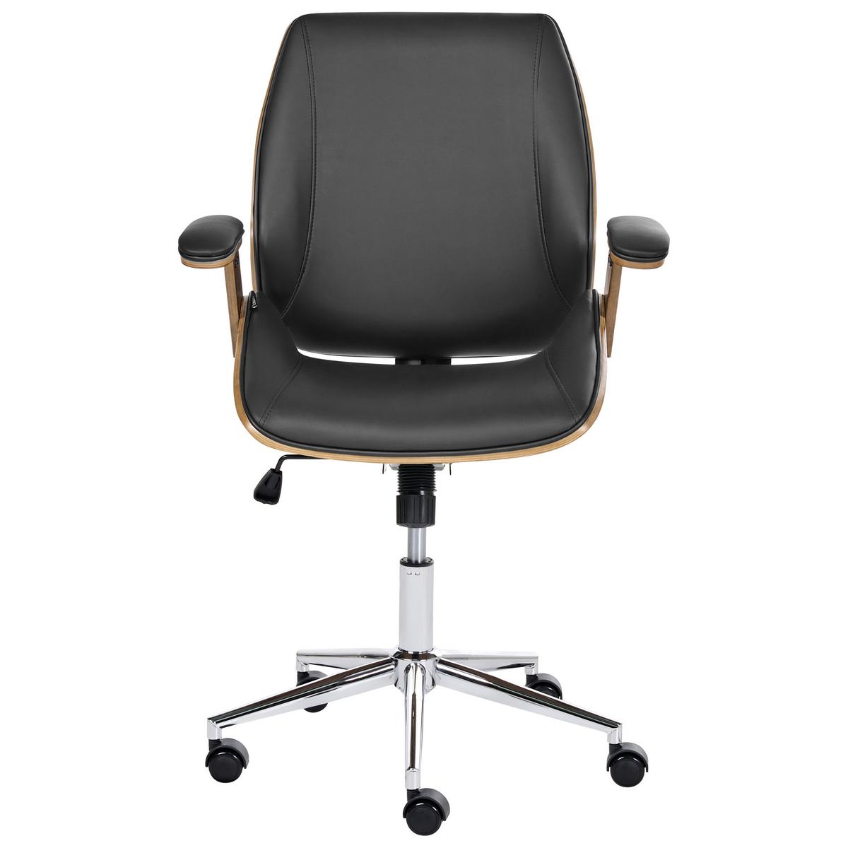 BÜROSTUHL Kunstleder Schwarz Bendra - Schwarz, Kunststoff (61/98/58cm) - Beliani