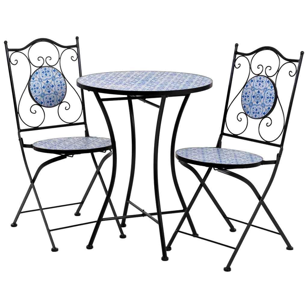 BALKONSET, schwarz, 3-tlg. - Blau, Metall - Wanderlust