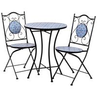 BALKONSET, schwarz, 3-tlg. - Blau, Metall - Wanderlust