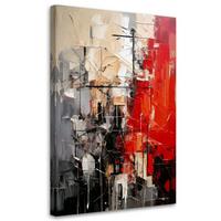 LEINWANDBILD Abstraktion 30x45cm - Rot, Textil (30/45cm) - Feeby