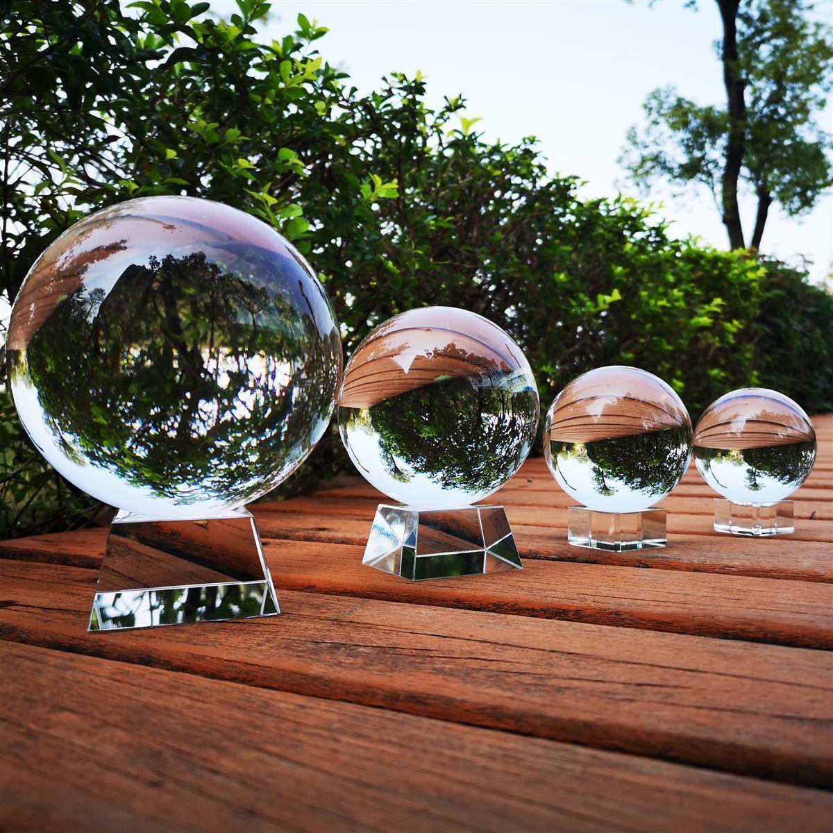 GLASKUGEL Fotokugel mit Ständer - Transparent, Glas (5cm) - Intirilife