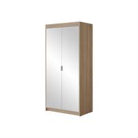 KLEIDERSCHRANK Elena 2D - Silberfarben/Sonoma Eiche, Holzwerkstoff/Kunststoff (90/191/53cm) - MIRJAN24
