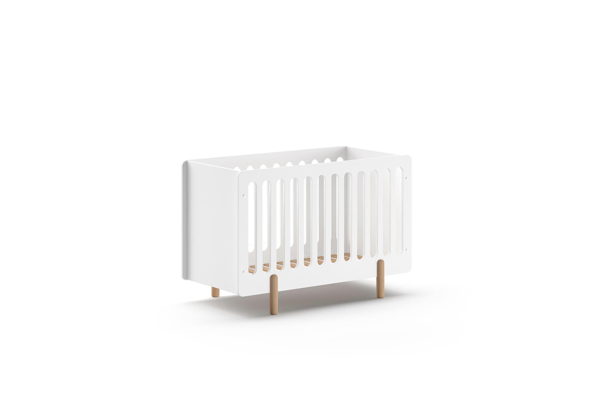 BABYBETT Karylin 130x87x64 aus MDF in Weiß - Weiß, Holzwerkstoff (60/120cm) - 58aufmkessel