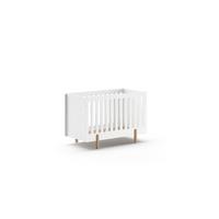 BABYBETT Karylin 130x87x64 aus MDF in Weiß - Weiß, Holzwerkstoff (60/120cm) - 58aufmkessel