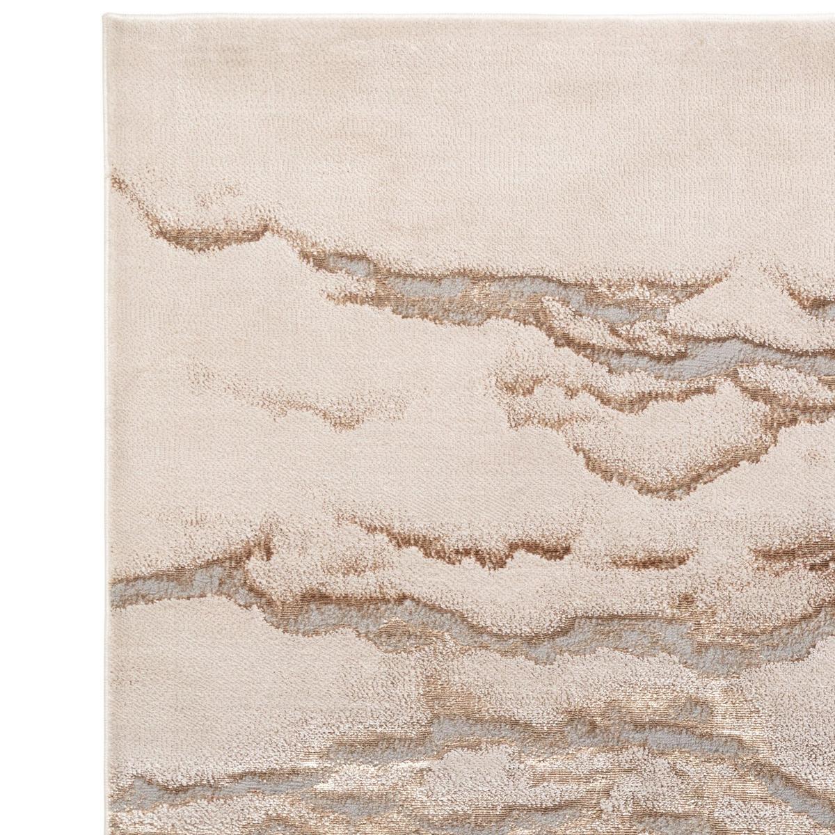 TEPPICH SARNTAL, abstrakt, Florhöhe 8 mm, Gold, 120 x 170 cm - Goldfarben, Textil (120/170cm) - KADIMA DESIGN