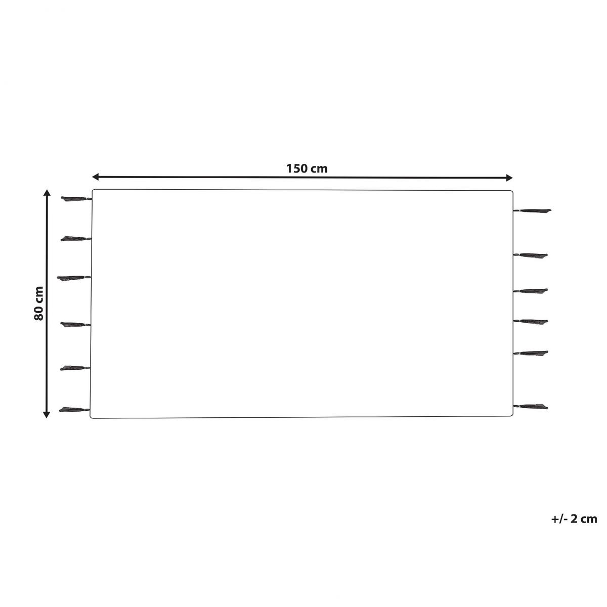 KURZFLOR-TEPPICH Kebir 150/80 cm - Weiß, Textil (80/150cm) - Beliani