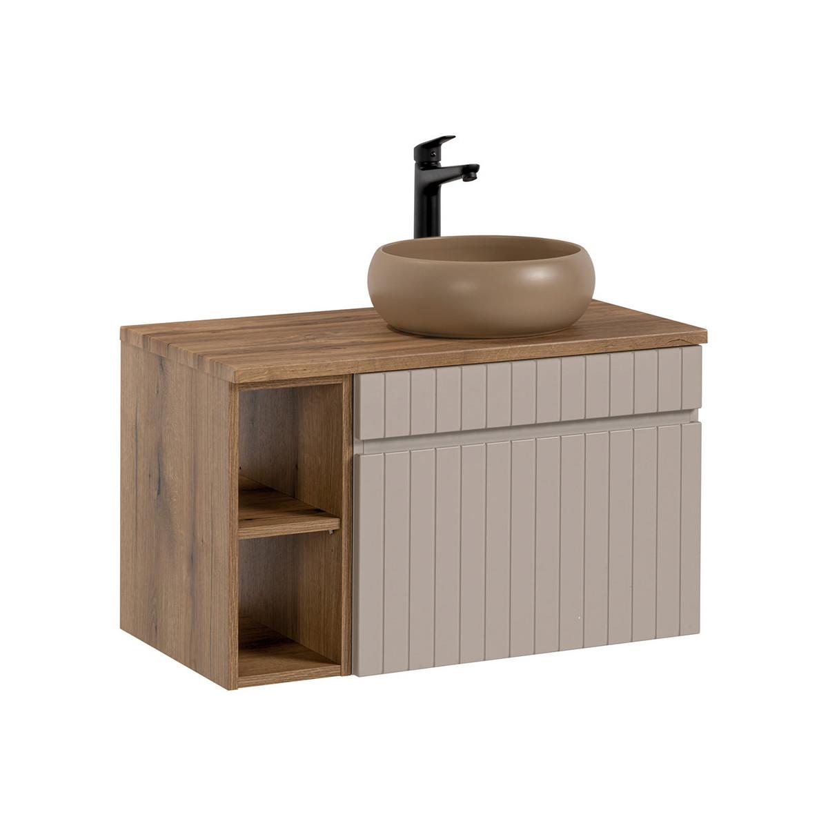 WASCHTISCH 80.4cm Zelie Kaschmir - Beige, Holzwerkstoff (80.4/48/46cm) - Petits-meubles