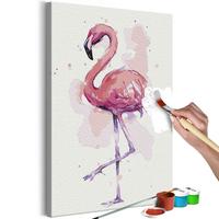 MALEN NACH ZAHLEN 40/50 cm - Pink/Weiß, Textil (1.4/50cm) - KUNSTLOFT