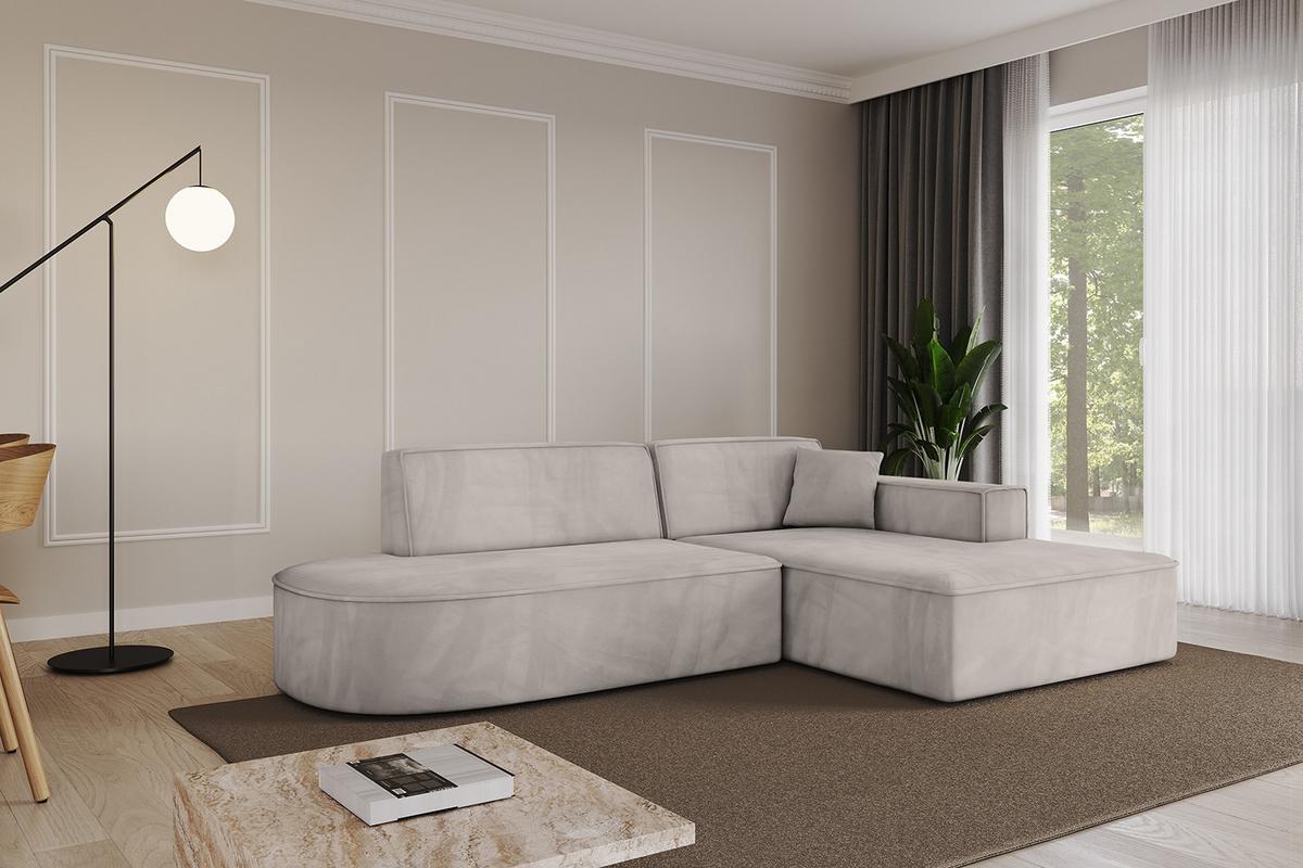 ECKSOFA Ottomane Rechts IREA-L1-v4 - 234x171x79 cm Hellbraun - Hellbraun, Holzwerkstoff/Textil (171/234cm) - ALTDECOR
