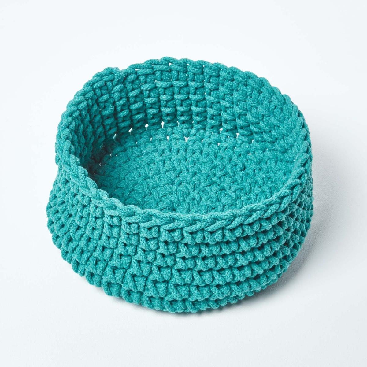 AUFBEWAHRUNGSKORB Baumwolle 37/21 cm - Petrol, Textil (37/37/21cm) - Homescapes