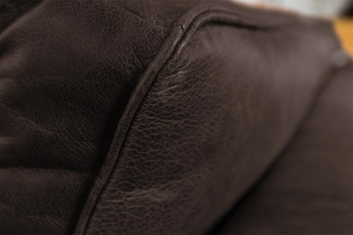 ECKSOFA BLOOM Dunkelbraun Leder - Dunkelbraun/Schwarz, Leder/Metall (276/177cm) - KAWOLA