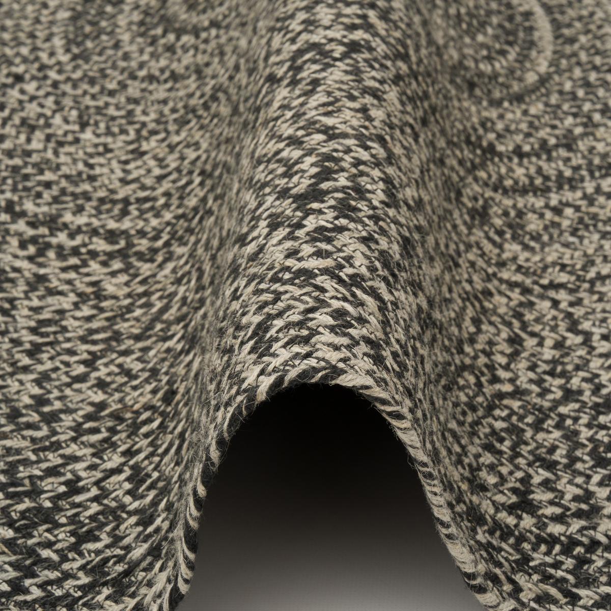 NATURFASER TEPPICH HANDGEFERTIGT JUTE KAYA RUND - Anthrazit, Textil (120/120cm) - Pergamon