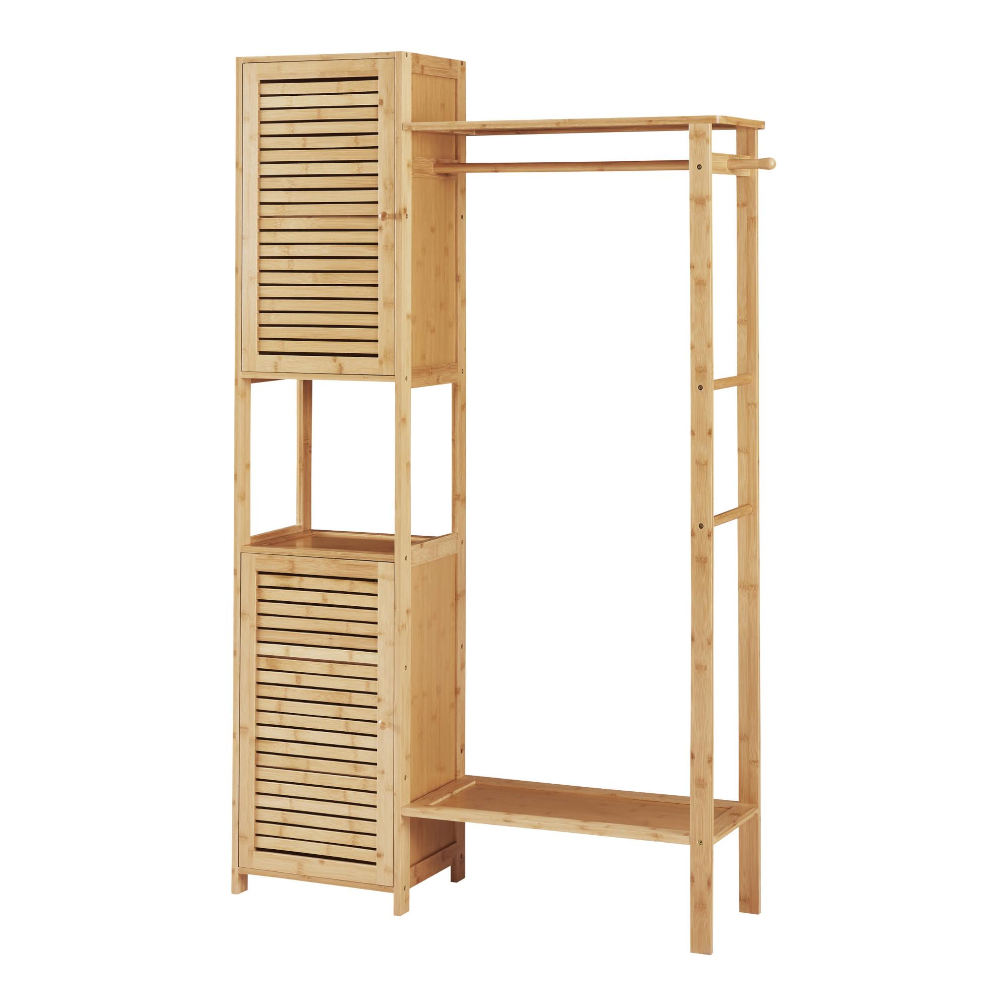 GARDEROBENSTÄNDER Oldsum - Naturfarben, Holz (99/164/29cm) - [en.casa]