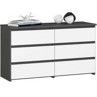 KOMMODE Graphit Grau, Weiß 57/100/35 - Weiß, Holzwerkstoff (100/57/35cm) - RAUMHIRSCH FURNITURE