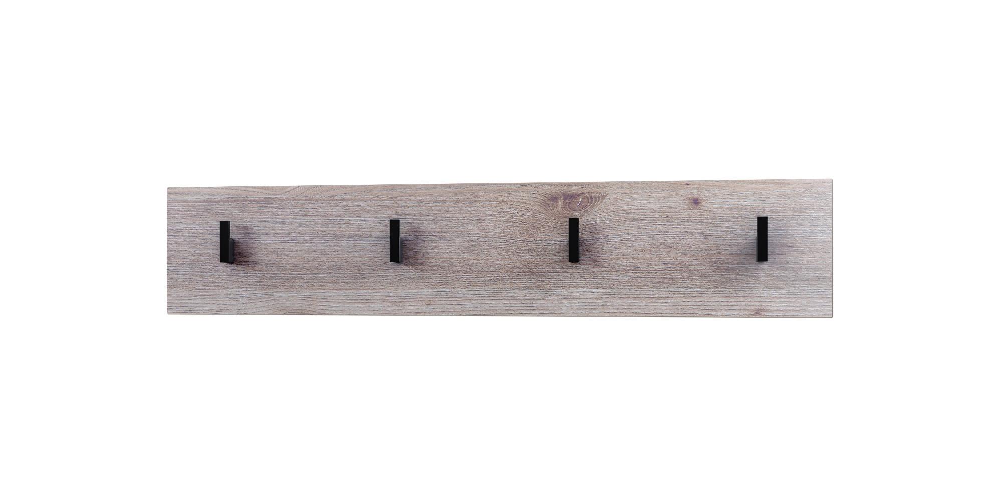 GARDEROBENPANEEL Linea Eiche Nordic - Silbereichenfarben, Holzwerkstoff (72/14.5/3.5cm) - Vladon