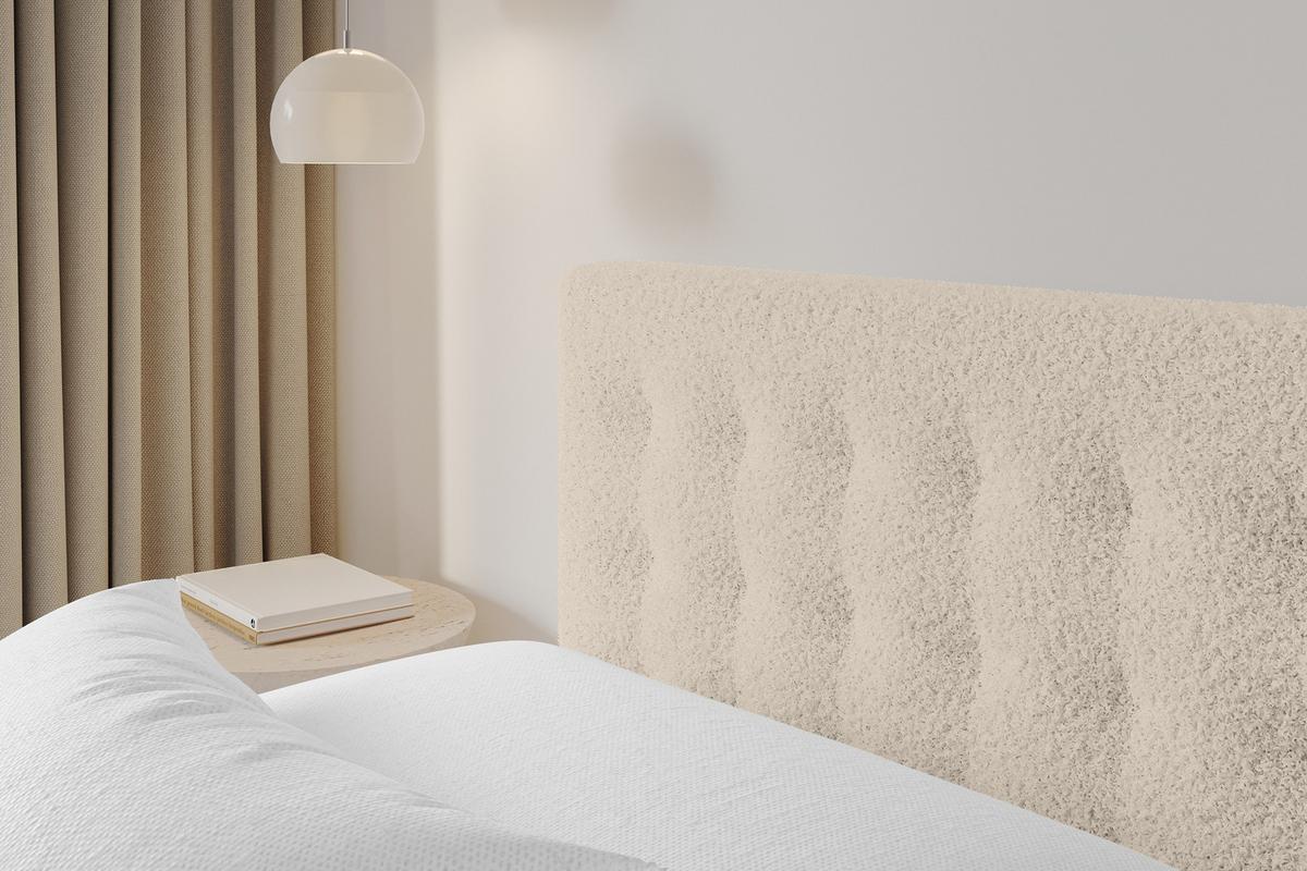 POLSTERBETT mit Bettkasten und Lattenrost, Boxbett ohne Matratze - PARI 180x200 Dunkelbeige - Cappuccino, Holzwerkstoff/Textil (180/200cm) - ALTDECOR