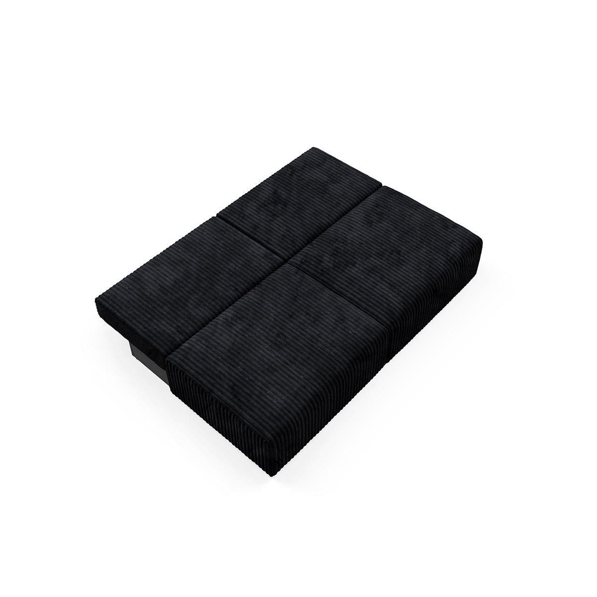 SOFA Angela 3 Sitzplätze Schwarz - Schwarz, Holz (216/86/102cm) - Petits-meubles