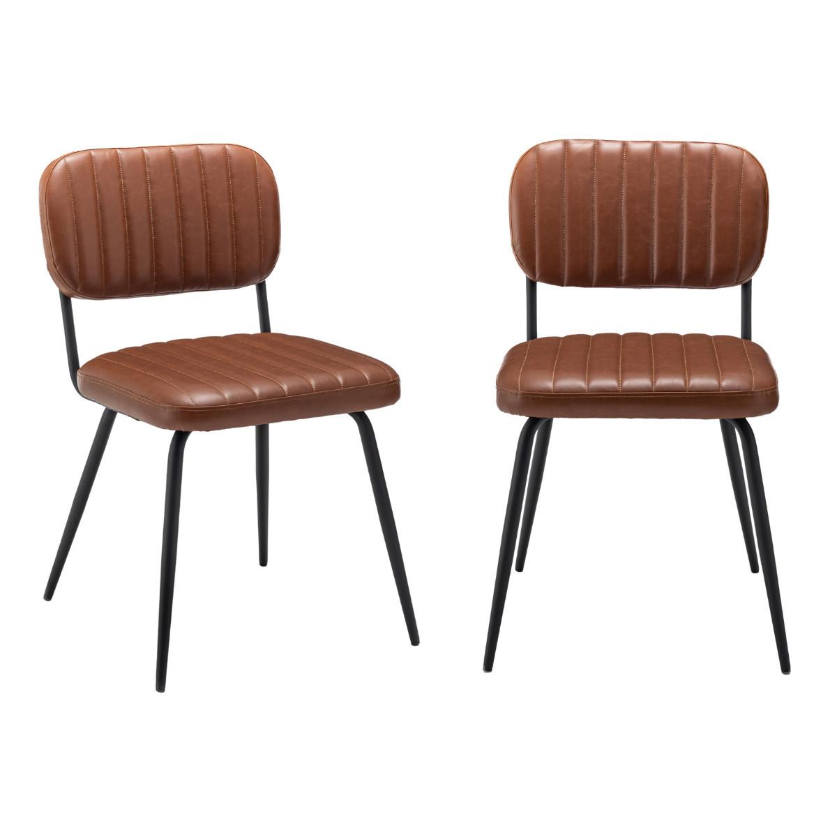 ESSZIMMERSTÜHLE (2er-set) braun sparte 56/45/79 cm - Braun, Textil (45/79/52cm) - Calicosy