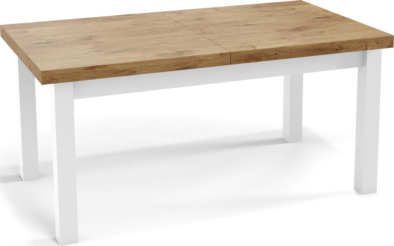 ESSTISCH Avena rechteckig ausziehbar, Lancelot Eiche 170/90/78 - Eichefarben/Weiß, Holz/Holzwerkstoff (90/250/78cm) - WFL GROUP