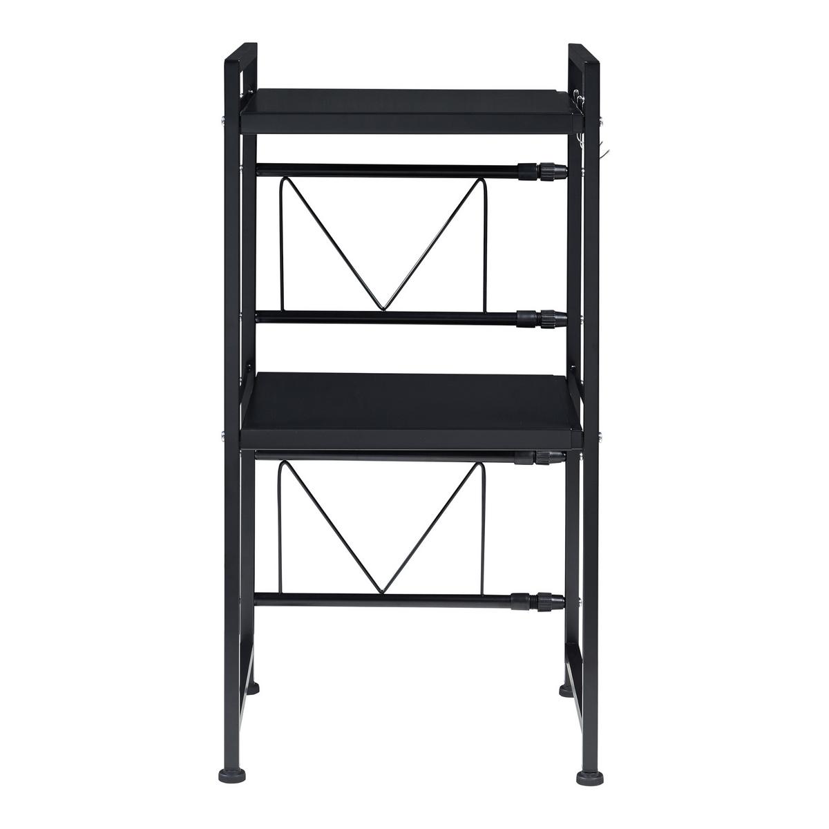 MIKROWELLENREGAL Sorsele - Schwarz, Metall (63/78.5/32cm) - [en.casa]